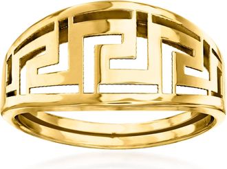Ross-Simons Italian 14kt Yellow Gold Greek Key Ring