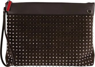 Christian Louboutin Tassen, Heren, Bruin, ONE Size, Leer, Funky Pouch