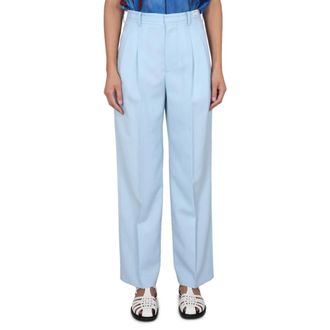 Marni Wide Trousers, female, Blue, Size: 2XS Wide Trousers