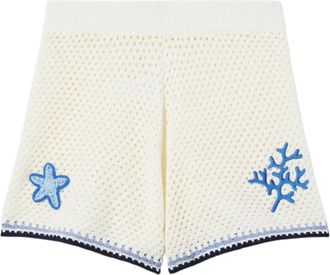 MC2 Saint Barth Cream Textured Knit Shorts