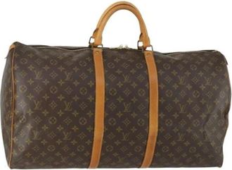 Louis Vuitton Pre-owned Weekend Bags, female, Brown, Size: ONE SIZE Pre-owned Canvas Weekend Bag