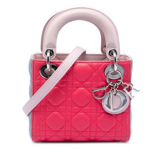 Dior Pre-owned Dior Mini Tricolor Lambskin Cannage Lady Dior Ladies 3F0TX65NC2Z7KFOV
