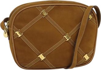 Ferragamo Vala Shoulder Bag Suede Suede Shoulder Bag Bag (Pre-Owned)