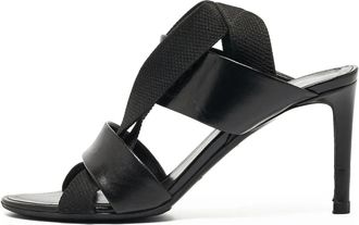 Balenciaga Sandali con tacco e fasce incrociate - Nero
