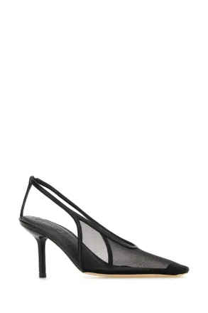 ARMARIUM Womens Black Mesh Evelina Pumps Scarpe Con Tacco