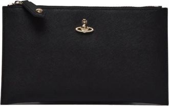 Vivienne Westwood Tassen, Dames, Zwart, ONE Size, Leer, Pochette
