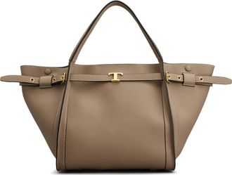 Tod's T Timeless Leather Shopping Bag in Creta Chiaro at Nordstrom
