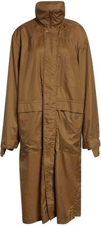 Christophe Lemaire Water Repellent Hooded Raincoat in Cardamom at Nordstrom, Size X-Large