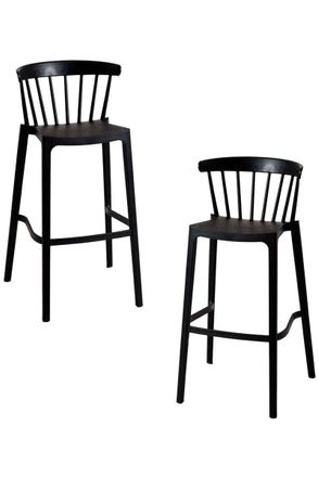 Regalos Miguel Packs Taburetes Altos - Pack 2 Taburetes Moka - Negro