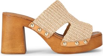 Steve Madden Womens Sunkissed Raffia Sandals - Beige Fabric - Size UK 5