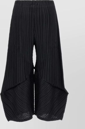 Pleats Please Issey Miyake asymmetrical hem shorts structured bottom design