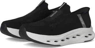 Skechers Mens Max Cushioning Glide Step Euclid Hands Free Slip-ins Sneaker, Black/Grey, 8.5 X-Wide