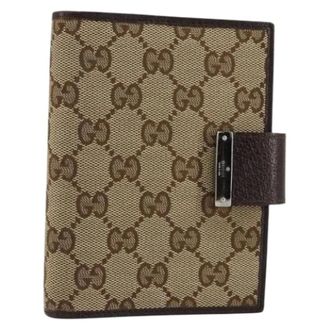 Gucci Pre-owned Accessories, female, Beige, Size: ONE SIZE Pre-owned Canvas Home-Office