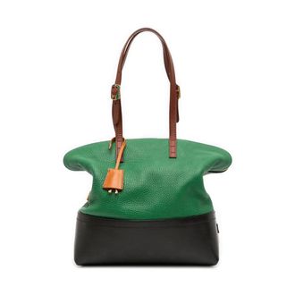 Fendi Pre-owned Tote Bags, female, Green, Size: ONE SIZE Pre-owned Leather Satchel Bag