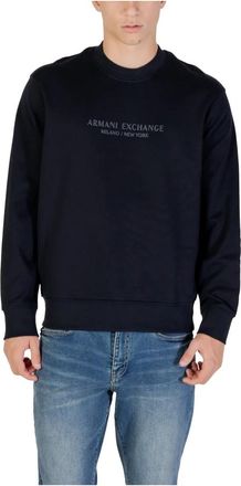 A|X Armani Exchange Minimalistische Crewneck Sweatshirt Xm 001284 Af 20934 - Heren - Sweatshirts - Blauw - S - Katoen - Hoodies & sweatvesten
