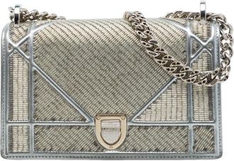 Dior Pre-owned Dior Small Calfskin Diorama Crystal Embellished Flap Crossbody Ladies QM38MBNQVRW46CRI