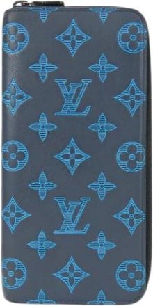 Louis Vuitton Pre-owned Wallets, male, Blue, Size: ONE SIZE Pre-owned Zippy Wallet Vertical Monogram Wallet