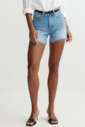 DL1961 Zoie High Rise Raw Hem Relaxed Denim Shorts in Cruise at Nordstrom, Size 30