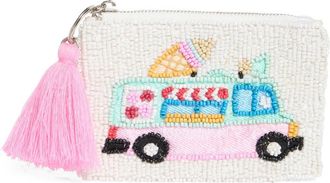 Collection XIIX Ice Cream Truck Beaded Zip Pouch in White Multi at Nordstrom Rack
