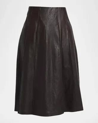 Commando Faux Leather Midi Skirt