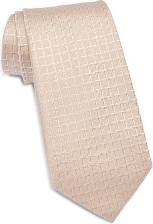 Calvin Klein Foster Grid Jacquard Tie in Taupe at Nordstrom Rack