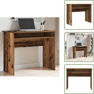 vidaXL Scrivania in truciolato - vidaXL Scrivania Legno Antico 90x50x74 cm in Legno Multistrato - Scrivania antica