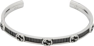 Gucci Accessoires, Dames, Grijs, ONE Size, Interlocking Chain Armband