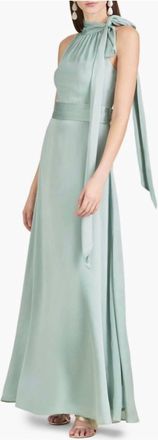 Sachin & Babi Kayla Halter Prom Evening Gown In Jade