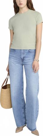 Frame Denim Womens Vintage Baby Top In Sage