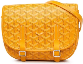 Goyard Borsa a tracolla Belvedere PM in tela Goyardine 2017 - Giallo