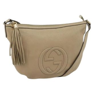 Gucci Pre-owned Cross Body Bags, female, Beige, Size: ONE SIZE Pre-owned Vintage Shoulder Bag