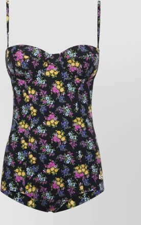 Dolce & Gabbana floral-print padded one-piece swimsuit