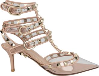 Valentino Caged Rockstud Kitten Heels