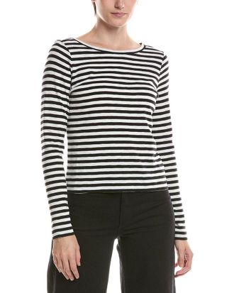 Nic+Zoe Nic & Zoe Stripe Cape Rib Modern Boat T-Shirt