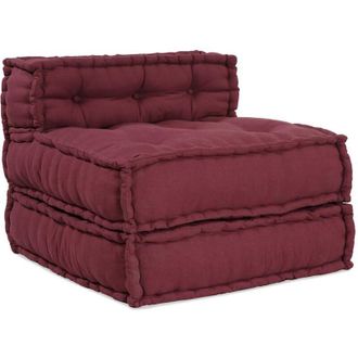 vidaXL Puf Modular Tela Granate 70x70x54 Cm Vidaxl