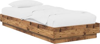 vidaXL Estructura De Cama De Suelo Madera Envejecida 80 X 200 Cm Vidaxl