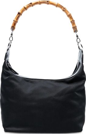 Gucci 2000-2015 nylon Bamboo schoudertas - Zwart