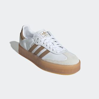 adidas Sneaker ADIDAS ORIGINALS SAMBAE, Damen, Gr. 40, weiss (cloud wei&szlig;, sanftes wei&szlig;, cardboard), Leder, Schuhe Sneaker