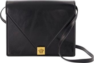 Versace Tassen, Dames, Zwart, ONE Size, Leer, Severine Leder Mini Tas