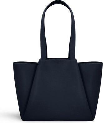 Kaai Midi Pyramid Leather Tote Bag in Night Blue at Nordstrom