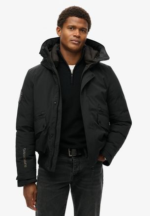 Superdry Steppjacke SUPERDRY CITY PADDED BOMBER JACKET, Herren, Gr. XXL, schwarz, Web, Obermaterial: 51% Elastomultiester, 49% Polyester, unifarben, loose fit,