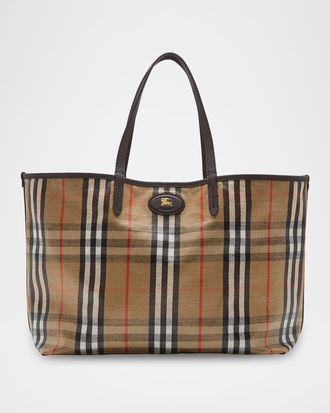トートバッグ BURBERRY Embroidered Canvas Large Highlands Shopping Bag Burberry Embroidered Canvas Large Highlands Shopping Bag | eBay