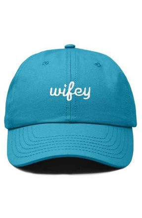 Dalix Wifey Embroidered Everyday Cap in Teal at Nordstrom