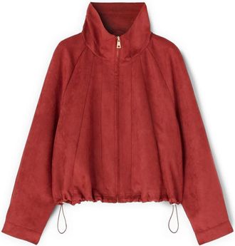 Motivi Korte jas met hoge kraag en rits - Dames - Zomerjassen - Rood - L - Polyester - Jassen