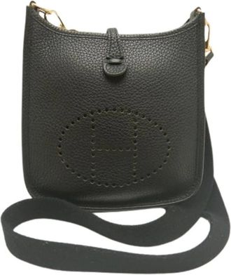 Herm&egrave;s Pre-owned Evelyne Schoudertas - Dames - Vintage Schoudertas - Zwart - ONE Size - Leer - Vintage