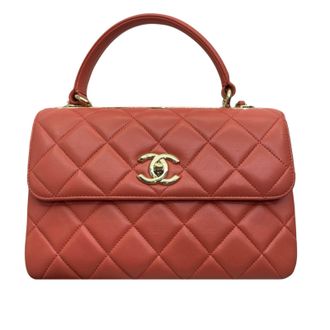 Chanel Small Orange Lambskin Trendy CC Flap Bag