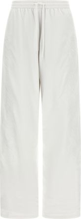 Balenciaga Cursive-Embroidered Reversible Joggers - Cream