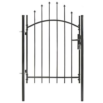 Berkfield Home Garden Gate Steel 1x1.5 m Black