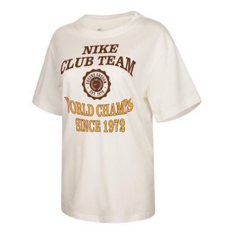 Nike (WMNS) Nike Club Classic Boyfriend T-Shirt Asia Sizing Milk tea Beige Off-white IM6421-133