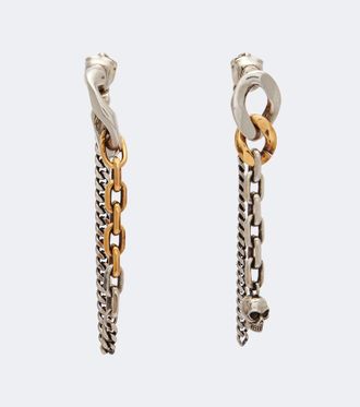 Alexander McQueen Pendientes Dual Chain